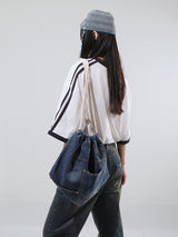 (UNISEX) デニムロープストリングジムサック