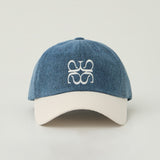 Avivere logo mid denim ivory