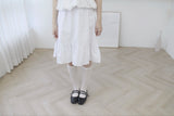 pintuck frill pleats midi skirt