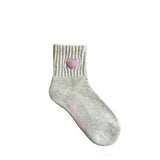 Cupid Heart Quarter socks L.grey