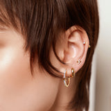Gold Dome Band 925 Silver Ring Earring E061-10G