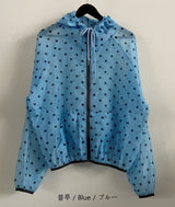 Danbury See-through Dot Hooded Loose Fit Jumper Summer Outerwear 3 Colors