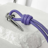 ss-Volume leather rope keyRing_purple