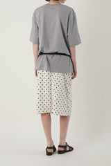 Dot frill skirt_ivory