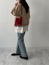 Verdi Flap Overfit Suede Blouson