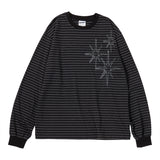 Untitled スターリーナイトスモールストライプロングスリーブ BLack Chacoal