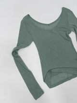 All Day Double V-Neck Long Sleeve T-Shirt