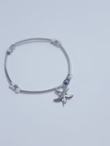 All Surgical Steel Starfish Gemstone Bracelet