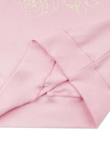 UNISEX Rose Embossed Blouse Regular Fit Sweatshirt Pink (FCF1TS328M)
