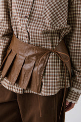 Leather Skirt Belt [Brown]