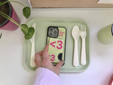 [MADE] Number 3 emoji case + card slot (Green)