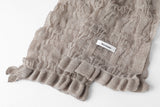 Moss wrinkle muffler - warm gray
