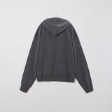ピグメントダイイングフーディージップアップ DEEP GRAY