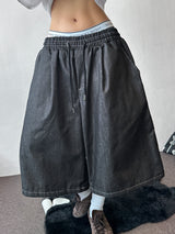 Starju Non-Fade Stitch Denim Bermuda Shorts 2color