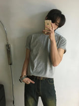 [A-T0163] ラインマッスル半袖Tシャツ (2色)