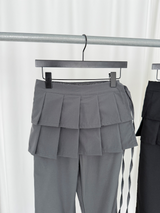 pleated wrap skirt pants (2color)