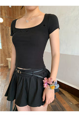 Real Flower Black Short Sleeve Tee