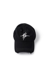 DESTROYED SIGNATURE LOGO CAP (BLACK)