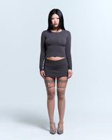 [CHARCOAL] SKINA SKIRT
