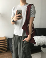 コア クロップド ワッフル ショートスリーブ T