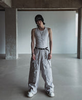 [MADE] Lan circle ribbed sleeveless