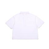 MANS クロップピケポロシャツ WHITE