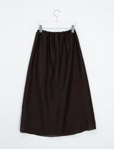 Navel Chiffon Banding Maxi Skirt