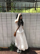アオビンテージフリルシャツ
