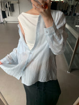 Tempting see-through overfit shirt (2color)
