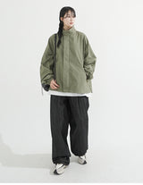 Overfit Maxi-legnth Pintuck Wide Raw Denim Pants