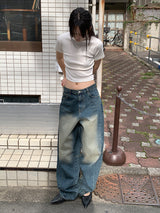 リブハーフネックTシャツ (4C)