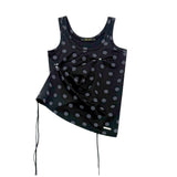 UNBALANCED PINTUCK SLEEVELESS_DOTS
