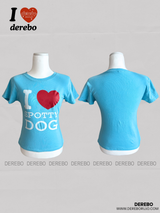 Love Blue Cotton Short Sleeve T-shirt