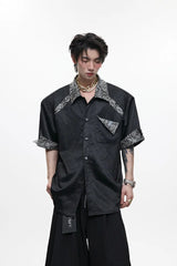 Snake Panel Studded Shirt