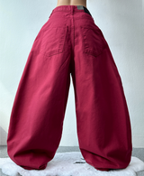 COTTON BASIC BALLOON PANTS❤🤍🤎🖤💚 - 5 COLORS