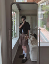 Summer rubbing linen crop jacket