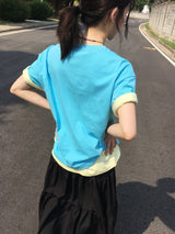 ニューエラレタリングクロップショートスリーブTシャツ (5c)