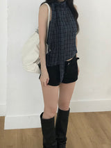Check halter top (2 colors)
