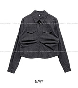 Huz Pintuck Standard Check Shirt