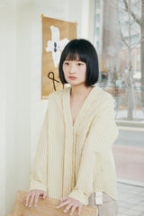Stripe blouse / Yellow Beige