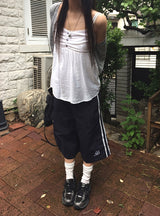 Suna Wide Track Bermuda Pants