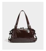 Leopard Print Studded Biker Tote Bag