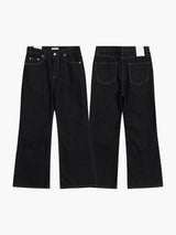 コーデュロイデニムフレアパンツ