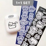 【1+1 SET】 アニマル ステッカー