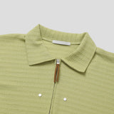 リブニットジップアップカーディガン
