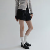 [made/3 size] [Hensch]ピンタックコットンヒップポケットハーフパンツ- 3カラー