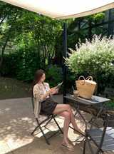 Lloyd Bamboo Rattan Shoulder Bag / 2 colors