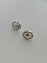 ツイード シルバー ピアス