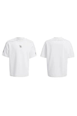 ラインストーンジッパーディテールTシャツ