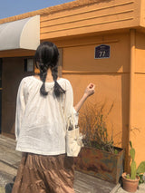 Mini easy ribbon bag_sand beige